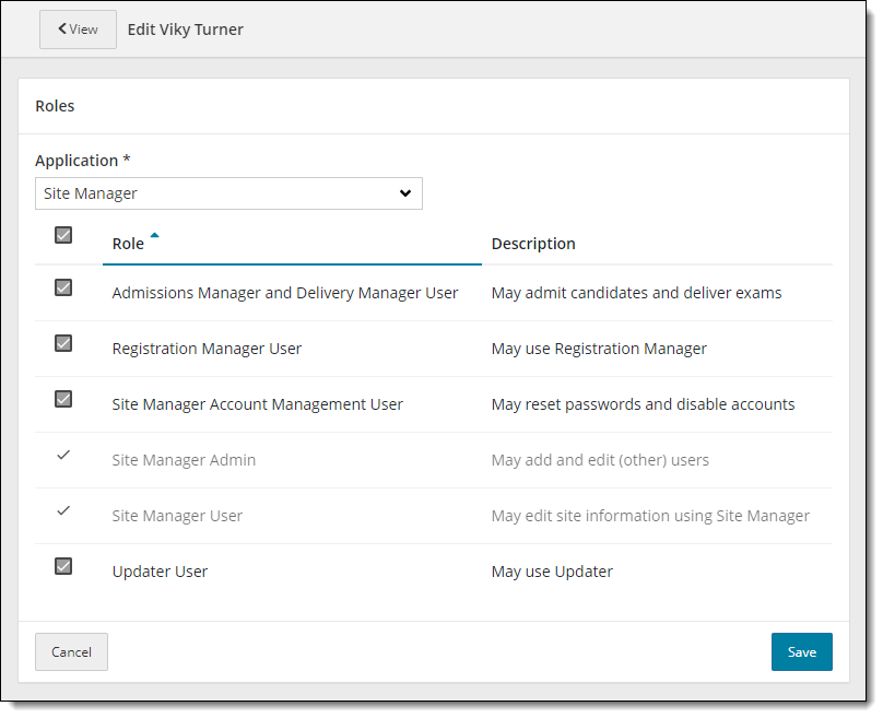 Edit the Admin user account roles.